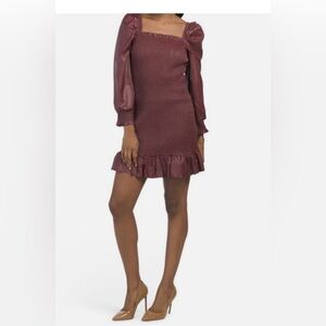 7 For All Mankind- Oxblood Faux Leather Dress- worn once!